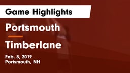 Portsmouth  vs Timberlane  Game Highlights - Feb. 8, 2019