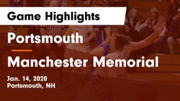 Portsmouth  vs Manchester Memorial  Game Highlights - Jan. 14, 2020