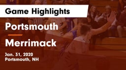 Portsmouth  vs Merrimack  Game Highlights - Jan. 31, 2020