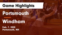 Portsmouth  vs Windham  Game Highlights - Feb. 7, 2020