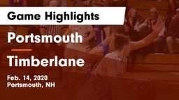 Portsmouth  vs Timberlane  Game Highlights - Feb. 14, 2020
