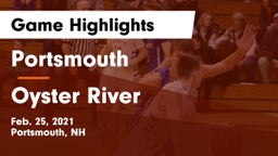 Portsmouth  vs Oyster River  Game Highlights - Feb. 25, 2021