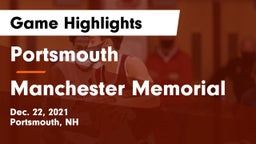 Portsmouth  vs Manchester Memorial  Game Highlights - Dec. 22, 2021