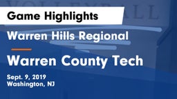 Warren Hills Regional  vs Warren County Tech Game Highlights - Sept. 9, 2019
