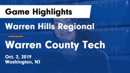 Warren Hills Regional  vs Warren County Tech Game Highlights - Oct. 2, 2019