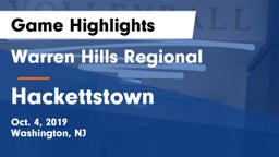 Warren Hills Regional  vs Hackettstown Game Highlights - Oct. 4, 2019