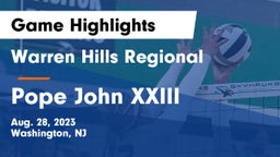 Warren Hills Regional  vs Pope John XXIII Game Highlights - Aug. 28, 2023