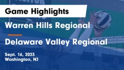 Warren Hills Regional  vs Delaware Valley Regional  Game Highlights - Sept. 16, 2023