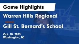 Warren Hills Regional  vs Gill St. Bernard's School Game Highlights - Oct. 10, 2023