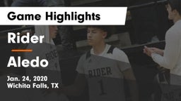 Rider  vs Aledo  Game Highlights - Jan. 24, 2020