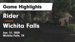 Rider  vs Wichita Falls  Game Highlights - Jan. 31, 2020