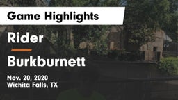 Rider  vs Burkburnett  Game Highlights - Nov. 20, 2020
