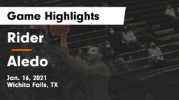 Rider  vs Aledo  Game Highlights - Jan. 16, 2021