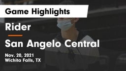 Rider  vs San Angelo Central  Game Highlights - Nov. 20, 2021