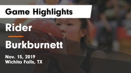 Rider  vs Burkburnett Game Highlights - Nov. 15, 2019