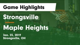 Strongsville  vs Maple Heights  Game Highlights - Jan. 23, 2019