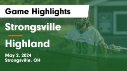 Strongsville  vs Highland  Game Highlights - May 2, 2024