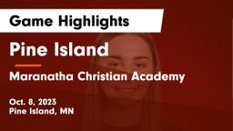 Pine Island  vs Maranatha Christian Academy Game Highlights - Oct. 8, 2023