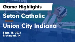 Seton Catholic  vs Union City Indiana Game Highlights - Sept. 18, 2021