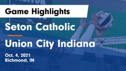 Seton Catholic  vs Union City Indiana Game Highlights - Oct. 4, 2021