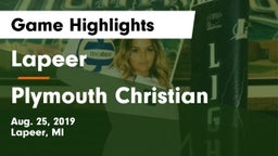 Lapeer   vs Plymouth Christian Game Highlights - Aug. 25, 2019