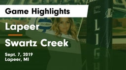 Lapeer   vs Swartz Creek Game Highlights - Sept. 7, 2019