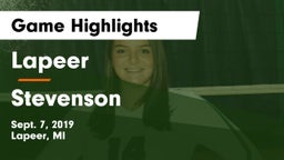 Lapeer   vs Stevenson  Game Highlights - Sept. 7, 2019