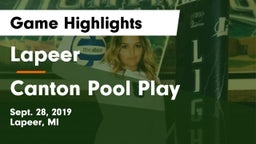 Lapeer   vs Canton Pool Play Game Highlights - Sept. 28, 2019