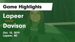 Lapeer   vs Davison  Game Highlights - Oct. 15, 2019