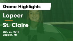 Lapeer   vs St. Claire  Game Highlights - Oct. 26, 2019