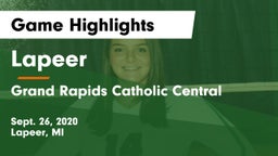 Lapeer   vs Grand Rapids Catholic Central  Game Highlights - Sept. 26, 2020