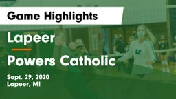 Lapeer   vs Powers Catholic  Game Highlights - Sept. 29, 2020