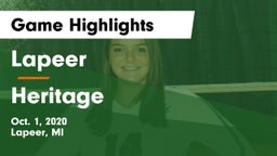 Lapeer   vs Heritage  Game Highlights - Oct. 1, 2020