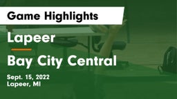 Lapeer   vs Bay City Central Game Highlights - Sept. 15, 2022