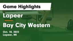 Lapeer   vs Bay City Western  Game Highlights - Oct. 18, 2022