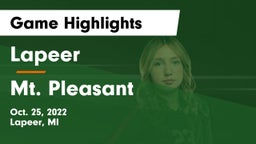 Lapeer   vs Mt. Pleasant  Game Highlights - Oct. 25, 2022