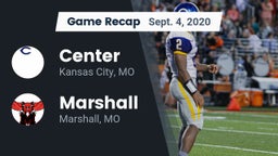 Recap: Center  vs. Marshall  2020