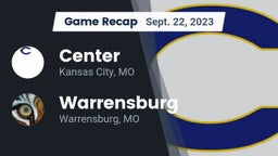 Recap: Center  vs. Warrensburg  2023