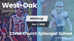 Matchup: West-Oak  vs. Christ Church Episcopal School 2020