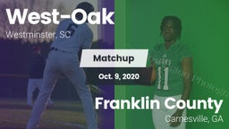 Matchup: West-Oak  vs. Franklin County  2020