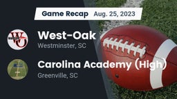 Recap: West-Oak  vs. Carolina Academy (High) 2023