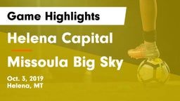 Helena Capital  vs Missoula Big Sky  Game Highlights - Oct. 3, 2019