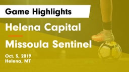 Helena Capital  vs Missoula Sentinel  Game Highlights - Oct. 5, 2019