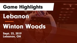 Lebanon   vs Winton Woods  Game Highlights - Sept. 23, 2019