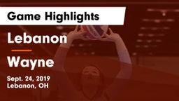 Lebanon   vs Wayne  Game Highlights - Sept. 24, 2019