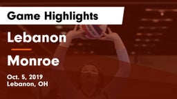 Lebanon   vs Monroe  Game Highlights - Oct. 5, 2019
