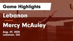 Lebanon   vs Mercy McAuley Game Highlights - Aug. 29, 2020