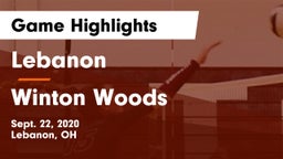 Lebanon   vs Winton Woods  Game Highlights - Sept. 22, 2020