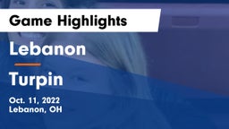 Lebanon   vs Turpin  Game Highlights - Oct. 11, 2022