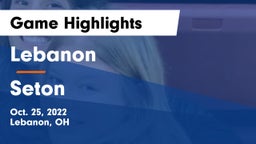 Lebanon   vs Seton  Game Highlights - Oct. 25, 2022
